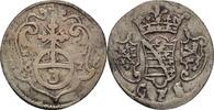 Sachsen Neu Weimar 3 Pfennig Johann Ernst 1662-1683 -