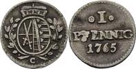 Pfennig 1765 Sachsen Dresden Friedrich August III./I., 1763-1827 ss