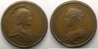 Monnaies lorraines bronze Médailles Ferd. de Saint Urbain série des Ducs de Lorraine Jean II d'Anjou bronze 47 mm TTB+ -