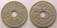 Monnaies fautées 25 Centimes France Coins tournés 25 Centimes 1917 coins tournés à 45° anti-horaire TTB -