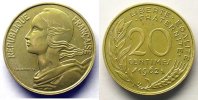 Monnaies françaises 1959-2001 20 Centimes 20 Centimes G.332 Marianne 1962 Essai Piéfort SUP/FDC -