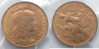 Monnaies fautées 5 centimes France Coins tournés 5 centimes 1916 étoile coins tournés à 60° anti-horaire PCGS-MS64RD pr.FDC -