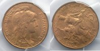 Monnaies fautées 5 centimes France Coins tournés 5 centimes 1916 étoile coins tournés à 60° anti-horaire PCGS-MS64RD pr.FDC -