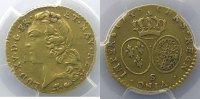Monnaies royales françaises Demi-Louis d'or Louis XV (1715-1774) G.330 Demi-Louis d'or au Bandeau 1746 S (Reims) PCGS-AU50 TTB/TTB+ -