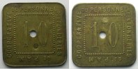 Monnaies et jetons de nécessité PONT-A-MOUSSON (54) Coopérative du Personnel des Fonderies de P.A.M. Elie 10.7 10 F Lt, 4a 29mm TTB -