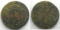 Monnaies lorraines Cité de Metz Jetons de maîtres échevins Henri-François Poutet (1683-1688) 1683 cuivre TB+/TTB -