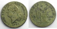Monnaies de la révolution française 15 Sols G.36 15 Sols François 1792 W (Lille) 1er sem. TTB -