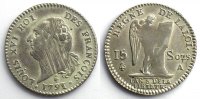 Monnaies de la révolution française 15 Sols G.36 15 Sols François 1791 A (Paris) héron 2° sem. TTB+/SUP -
