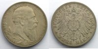 Monnaies allemandes 2 Mark Grand Duché de Bade Frédéric I (1856-1907) 2 Mark 1902 Jubilé de règne/Regierungsjubiläum TTB+ -