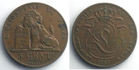 Monnaies du monde 5 Cents Belgique Léopold I (1831-1865) 5 Cents 1853 TTB+ -