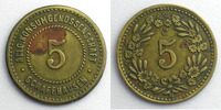 Monnaies du monde Rappen Suisse, Monnaies de Nécessité Schaffhausen, Allg. Konsumgenossenschaft 5 (Rappen) Cu, R 19mm TTB -