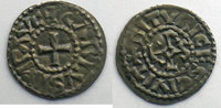 Monnaies carolingiennes Obole Charles II le Chauve (840-877) Bourges Obole (875-877) SUP -