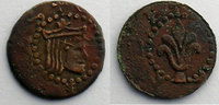 Monnaies du monde Denier Espagne Philippe III (1598-1621) Denier LLEIDA TB+ -