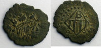 Monnaies du monde Denier Espagne Philippe III (1598-1621) Denier BANYOLES TB -