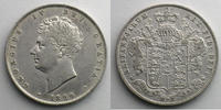 Monnaies du monde 1/2 Crown Grande-Bretagne Georges IV (1820-1830) 1/2 Crown 1829 TB+/TTB -