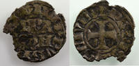 Monnaies royales françaises Obole Philippe IV (1285-1314) Duplessy 222 Obole Parisis TB+ flan éclaté -
