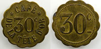 Monnaies et jetons de nécessité NANCY (54) Café de la Tête d'Or 30 c Lt, Rf 24mm TTB -