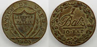 Monnaies du monde 1 Batzen Suisse Canton de Vaud 1 Batzen 1805 TTB/TTB+ -