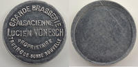 Monnaies et jetons de nécessité Jeton PARIS (75) Grande Brasserie Alsacienne Lucien Vonesch Jeton publicitaire rond en aluminium uniface SV 28mm SUP/FDC -