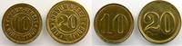 Monnaies du monde 20 Rappen Suisse, Monnaies de Nécessité Winterthur, Consum-Verein 10 et 20 Rappen (20 et 22mm) TTB -