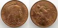 Monnaies fautées 5 centimes France Coins tournés 5 centimes 1916 étoile coins tournés à 30° anti-horaire SUP/FDC -