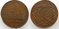 Monnaies lorraines Jeton rond en cuivre Jetons des villes de Lorraine Chambre de ville de Nancy Jeton rond en cuivre 1729 TTB+ -