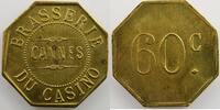 Monnaies et jetons de nécessité CANNES (06) Brasserie du Casino Elie 15.3 60 c Lt, 8 26mm SUP -