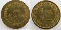 Monnaies et jetons de nécessité d'Alsace-Moselle HAGUENAU (67) Syndicat des Entrepositaires de Bières 1 F Lt, rond 32.5 mm Brasserie Schutzenberger TTB -