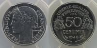 Monnaies françaises 1793-1959 50 Centimes 50 Centimes G.426 Morlon en aluminium 1946 Piéfort Essai en aluminium PCGS-SP64 pr.FDC -