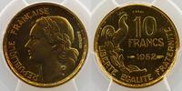 Monnaies françaises 1793-1959 10 Franken 10 Francs G.812 Guiraud 1952 Piéfort Essai PCGS-SP66 FDC -