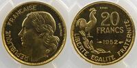 Monnaies françaises 1793-1959 20 Francs 20 Francs G.865 G.Guiraud 1952 Piéfort Essai PCGS-SP65 FDC -