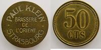 Monnaies et jetons de nécessité d'Alsace-Moselle STRASSBURG (Strasbourg) (67) Brasserie de l'Orient - Paul KLEIN 50 c Laiton TTB -