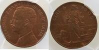 Monnaies du monde 5 Centesimi Italie Vittorio Emanuele III (1900-1946) 5 Centesimi 1908 R (Roma) PCGS-MS62RB SUP/FDC -
