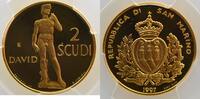 Monnaies du monde 2 Scudi Saint-Marin 2 Scudi 1997 R (Rome) David de Michel-Ange PCGS-PR69DCAM Belle Epreuve/Proof -