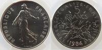 Monnaies françaises 1959-2001 5 Francs 5 Francs G.771 Semeuse nickel 1984 PCGS-MS67 FDC -