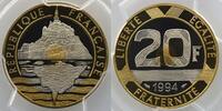 Monnaies françaises 1959-2001 20 Francs 20 Francs G.871 Mont-Saint-Michel 1994 dauphin PCGS-PR69DCAM Belle Epreuve/Proof -