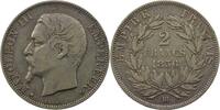 Monnaies françaises 1793-1959 2 Francs 2 Francs G.523 Napoléon III tête nue 1856 BB (Strasbourg) TB+/TTB -