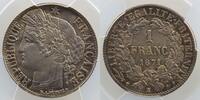 Monnaies françaises 1793-1959 1 Franc 1 Franc G.465 Cérès 1871 K (Bordeaux) PCGS-MS64 pr.FDC -