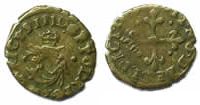 Monnaies royales françaises Liard Henri III (1574-1589) Duplessy 1148 Liard au Dauphin, 1er type ? Z (Grenoble) TB+ -