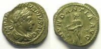 Monnaies de l'empire romain Denar Elagabale (218-222) Denier R/ ABVNDANTIA AVG (Rome 220-221) TTB -