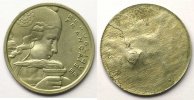 Monnaies fautées 100 Francs France Flan splitté 100 Francs Cochet flan d'avers TTB -