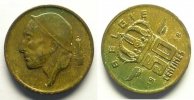 Monnaies fautées 50 Centimes Belgique Coins tournés 50 Centimes 1958 FL coins tournés 45° TTB+ -