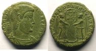 Monnaies de l'empire romain Maiorina Magnence (350-353) Maiorina R/ VICTORIAE DD NN AVG ET CAES (Trèves 350) TTB -