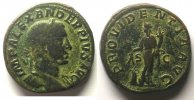 Monnaies de l'empire romain Sesterz Alexandre Sévère (222-235) Sesterce R/ PROVIDENTIA AVG S-C (Rome 231) TB/TB+ -