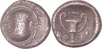Ancient Greek 378 – 338 BC. Boeotia, Federal Coinage AR Hemidrachm – Boeotian shield TTB