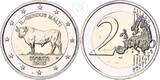 Malta 2 Euro 2025 Maltesischer Ochse FDC- in Coin Card