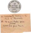 Braunschweig-Calenberg-Hannover 1/12 Thaler 1834 mit altem Sammlerzettel - 12 Einen Thaler Wilhelm IV. TTB-