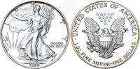 USA 1 Dollar 1 Unze Silber American Eagle - Vereinigte Staaten von Amerika 1 oz Silber -