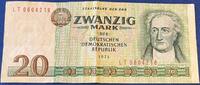 DDR 20 Mark 20 Mark der DDR Banknote -