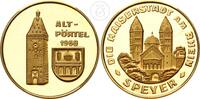 Deutschland BRD Goldmedaille Speyer - die Kaiserstadt am Rhein - Alt Pörtel 1968 -